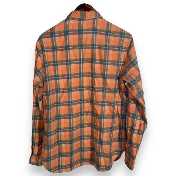 90s Orange Polo Ralph Lauren Western Pearl Snap Shirt Size M - Picture 8 of 8